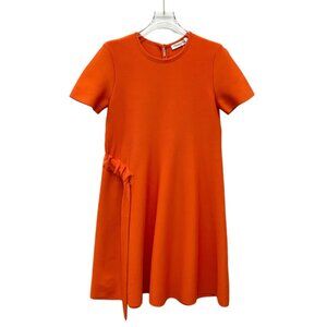 Dior orange short-sleeve dress